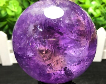 Natural Large Top Clear Amethyst Ball/Crystal sphere/Amethyst Sphere/Amethyst Purple Quartz/Special Gift/Chakra/Feng Shui/Healing crystal