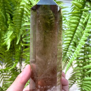Natural Rare Clear Rainbow Smoky Crystal Quartz Point/Clear Crystal Tower/Crystal Tower/Meditation Stone/Healing Stone/Reiki/Chakra