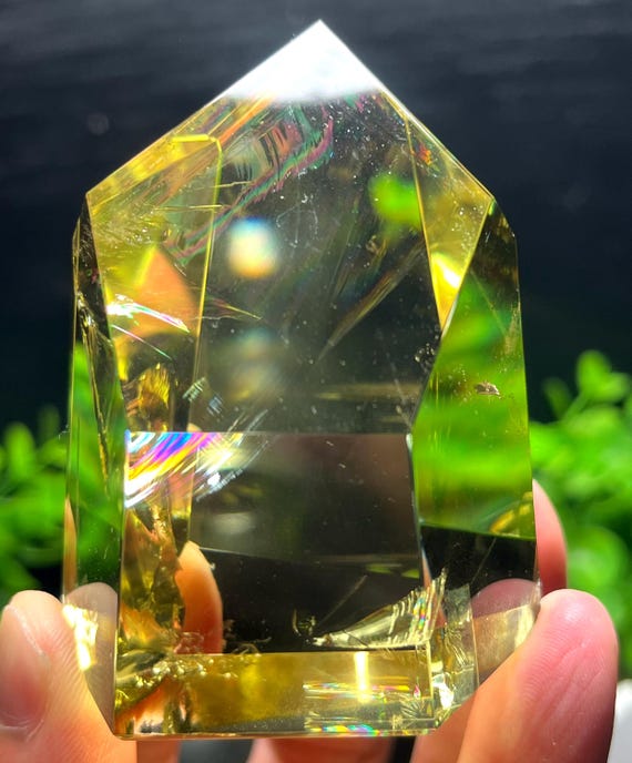 Natural Large transparent headed Yellow citrine crystal quartz  point/citrine tower/special gift/healing crystal/Feng Shui /energy stone - Main Image