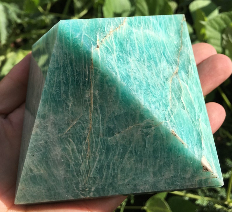 Natural Amazon Stone Pyramid Pyramid/quartz Etsy