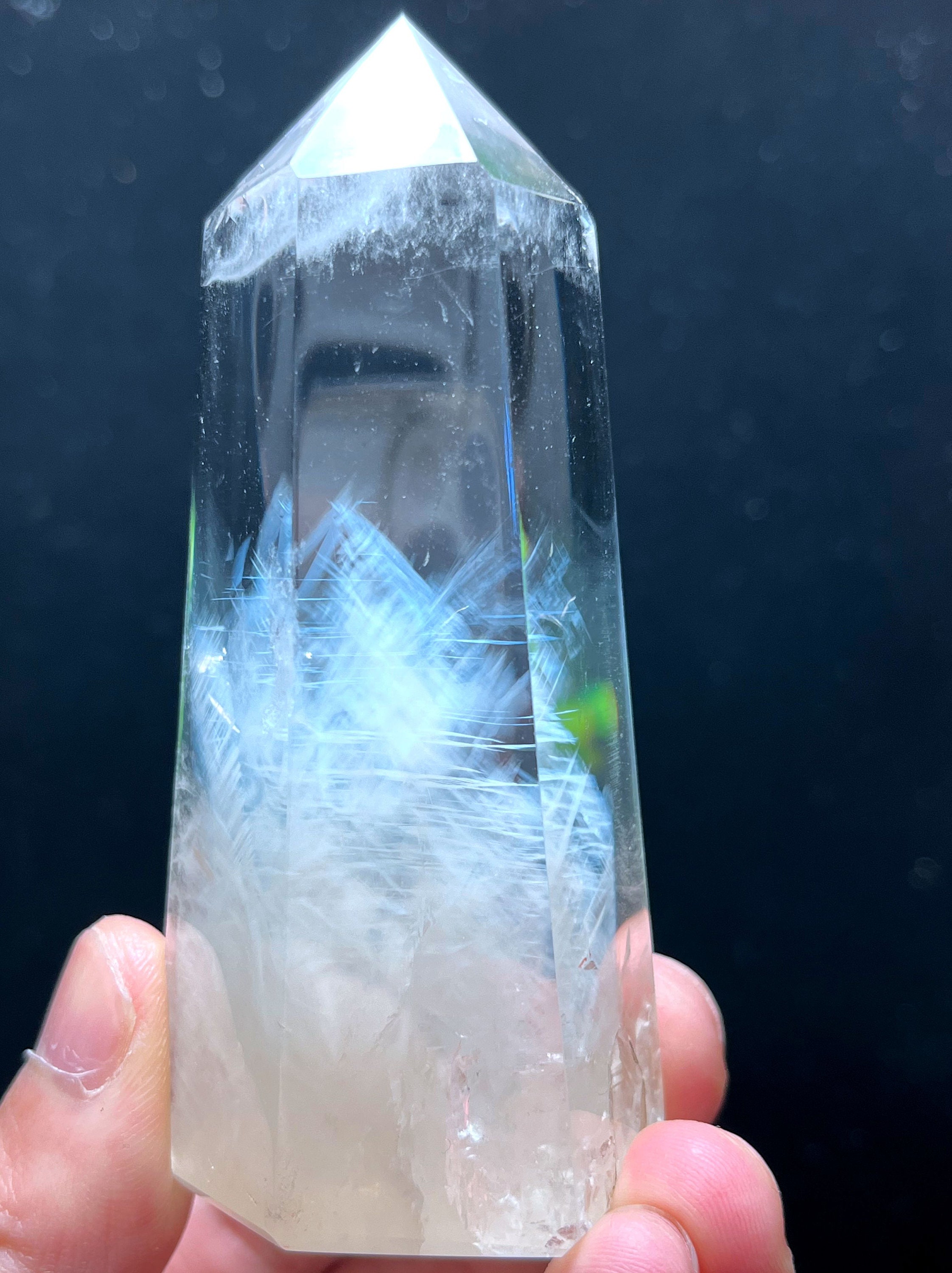 クリアクォーツクリスタルジェネレーター「ブルーニードル」/天然の