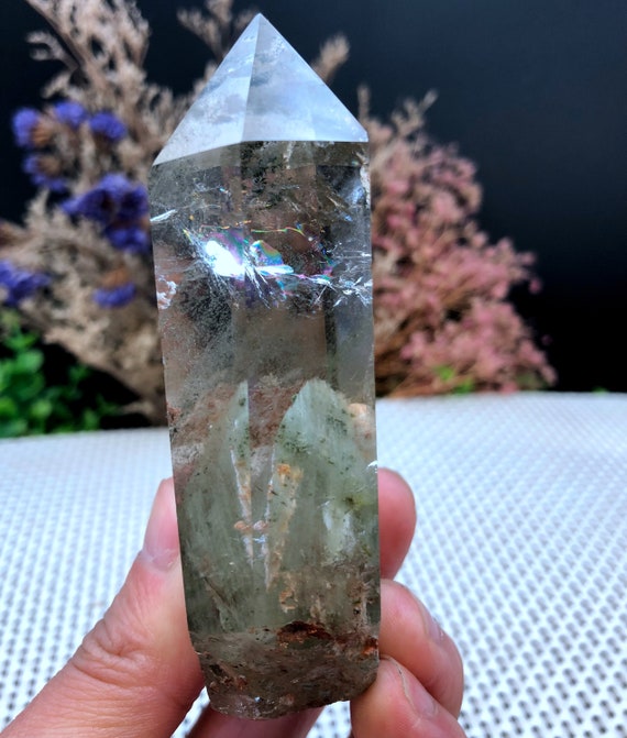 kizaさん専用　ガーデンルチルファントムポイント水晶⭐ Rare Natural Large Included Garden Green Phantom Quartz