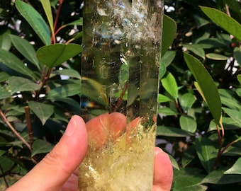 Natural Large  transparent headed Yellow citrine crystal quartz point/citrine tower/special gift/healing crystal/Feng Shui /energy stone