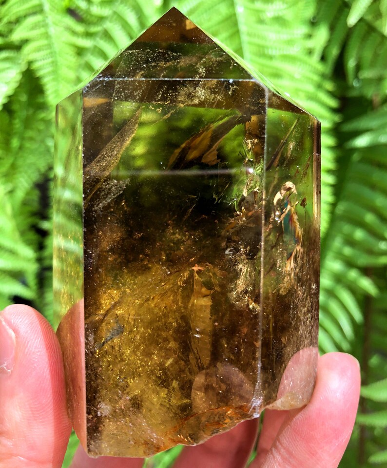Natural Large transparent headed Yellow citrine crystal quartz pointcitrine towerspecial gifthealing crystalFeng Shui energy stone
