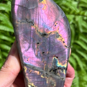 Large Labradorite /Shiny Polished Labradorite /Blue Moonstone/Jewelry/Chakra Reiki/Home Decor/collectibles/Healing Stone/Chakra/self stand