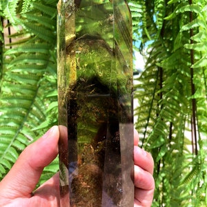 Natural Large  transparent headed Yellow citrine crystal quartz point/citrine tower/special gift/healing crystal/Feng Shui /energy stone