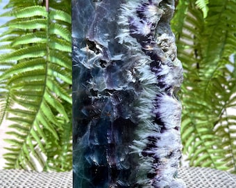 high quality Rainbow Fluorite Crystal Tower Point/Fluorite Tower/Banded Fluorite/Crystal Wand/Obelisk/Fluorite Generato/Healing Crystal