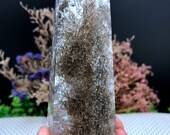 Rare Natural black Tourmaline Rutilated Quartz Tower black Tourmaline Included Crystal Point Crystal Specimen Crystal energy Healing crystal