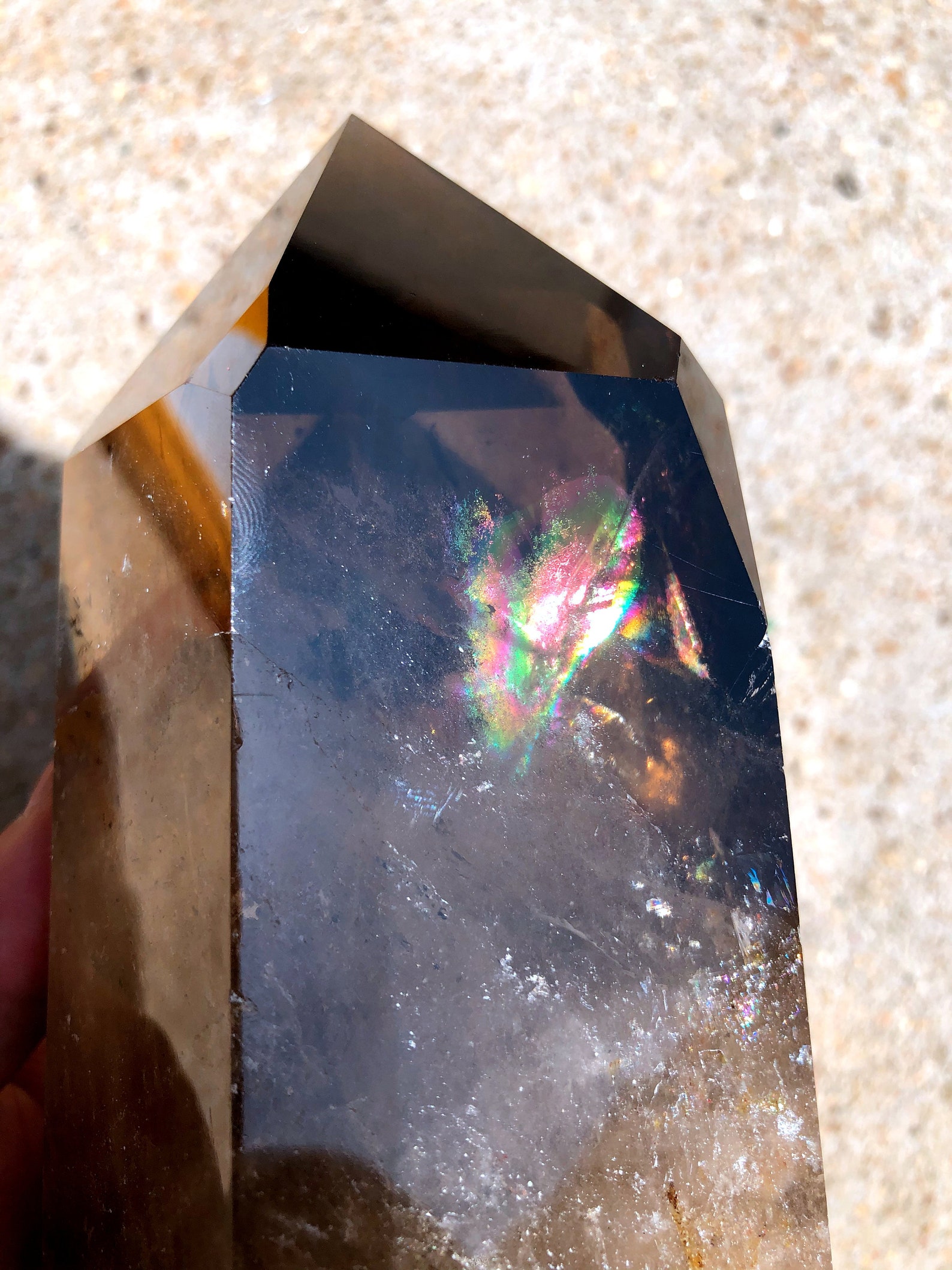 Natural Rare Clear Rainbow Smoky Crystal Quartz Point/Clear | Etsy