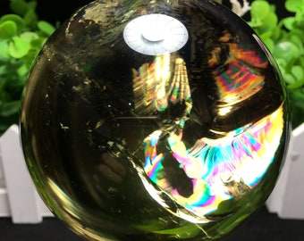 Natural Large Rainbow Citrine Quartz Crystal Sphere/Citrine ball/Chakra/Reiki/Zen/Feng Shui/Meditation/Special Gift/Healing crystal