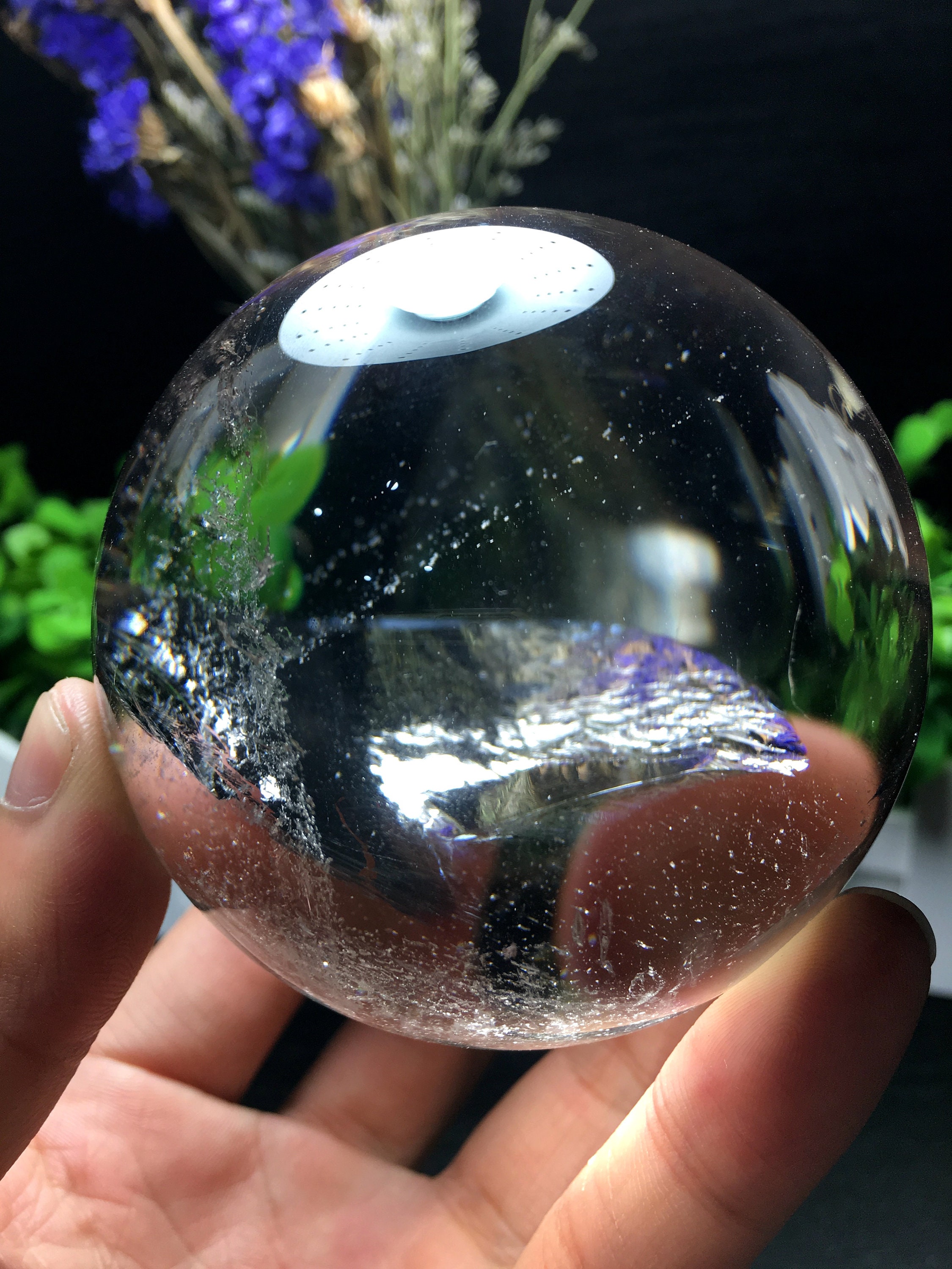 Rare Natural Water Clear Crystal Quartz Sphere /Crystal Etsy