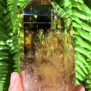 Natural Large  transparent headed Yellow citrine crystal quartz point/citrine tower/special gift/healing crystal/Feng Shui /energy stone