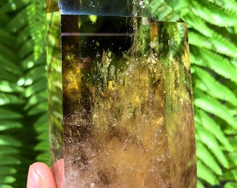 シトリン ポイント タワー 透明度抜群 天然の大きな透明なヘッドの黄色のシトリンクリスタルクォーツポイント