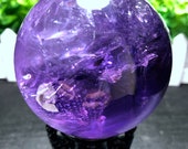 Natural Large Top Clear Amethyst Ball Crystal sphere Amethyst Sphere Amethyst Purple Quartz Special Gift Chakra Feng Shui Healing crystal