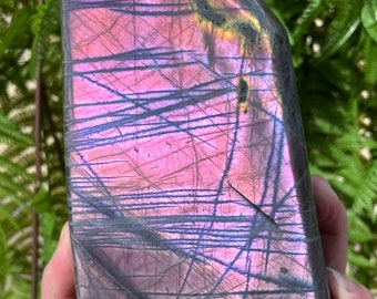 Large Labradorite /Shiny Polished Labradorite /Blue Moonstone/Jewelry/Chakra Reiki/Home Decor/collectibles/Healing Stone/Chakra/self stand