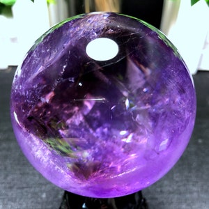 Natural Large Top Clear Amethyst Ball/Crystal sphere/Amethyst Sphere/Amethyst Purple Quartz/Special Gift/Chakra/Feng Shui/Healing crystal