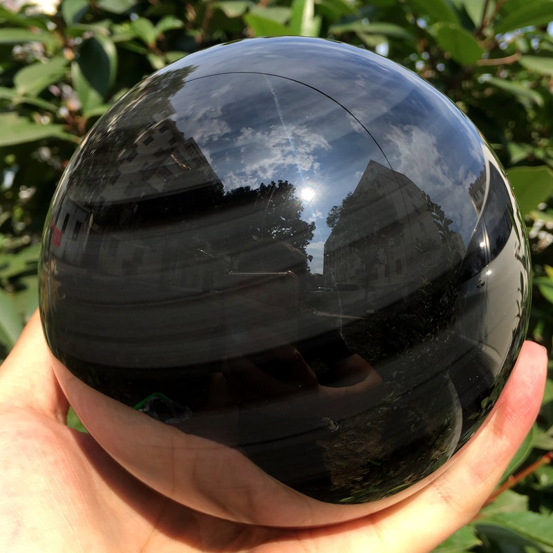Obsidian Sphere - Etsy