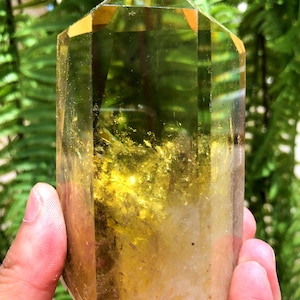 Natural Large  transparent headed Yellow citrine crystal quartz point/citrine tower/special gift/healing crystal/Feng Shui /energy stone