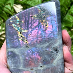Large Labradorite /Shiny Polished Labradorite /Blue Moonstone/Jewelry/Chakra Reiki/Home Decor/collectibles/Healing Stone/Chakra/self stand