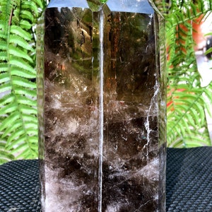 Natural Rare Clear Rainbow Smoky Crystal Quartz Point/Clear Crystal Tower/Crystal Tower/Meditation Stone/Healing Stone/Reiki/Chakra