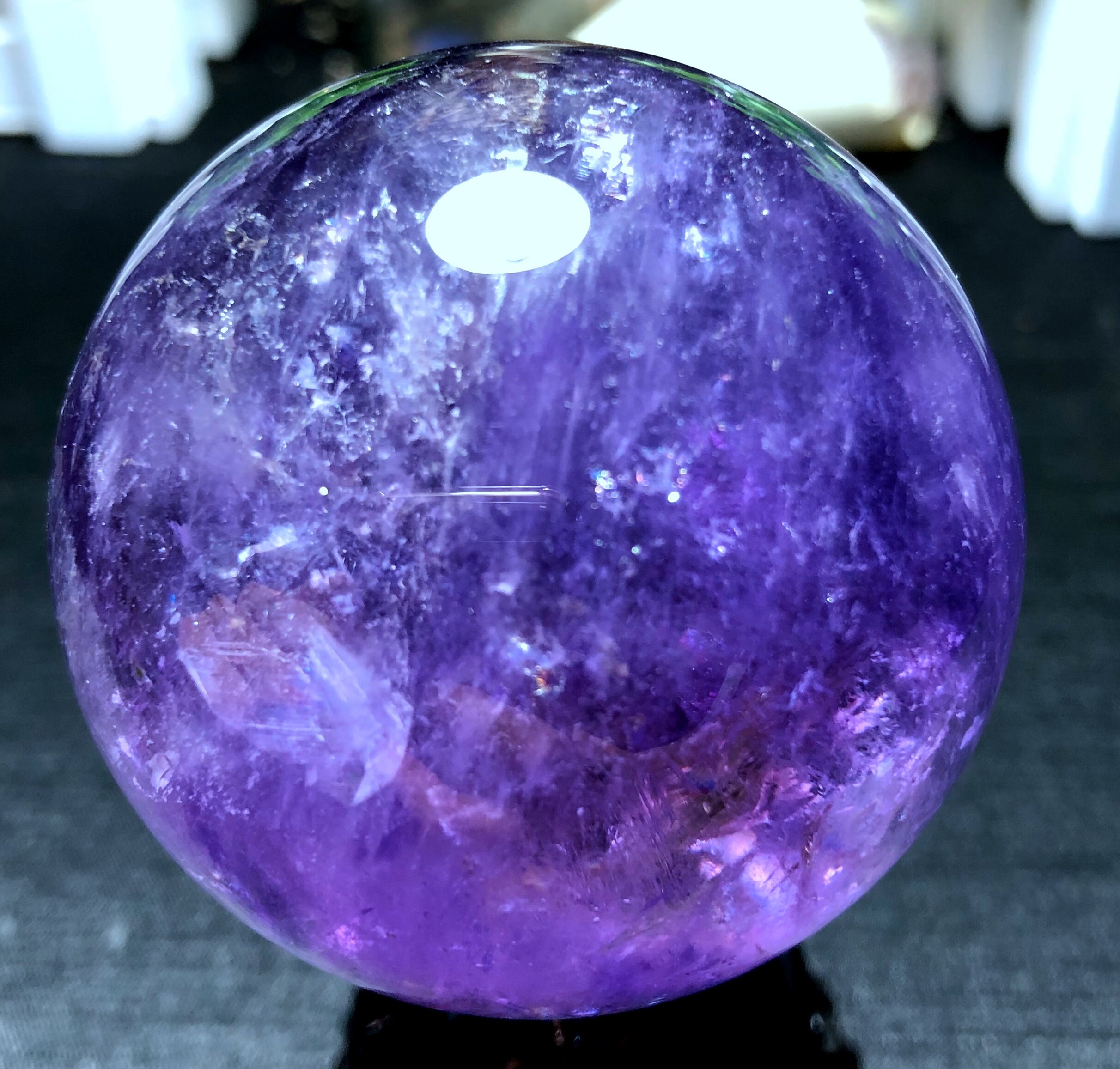 Natural Large Top Clear Amethyst Ball/crystal Sphere