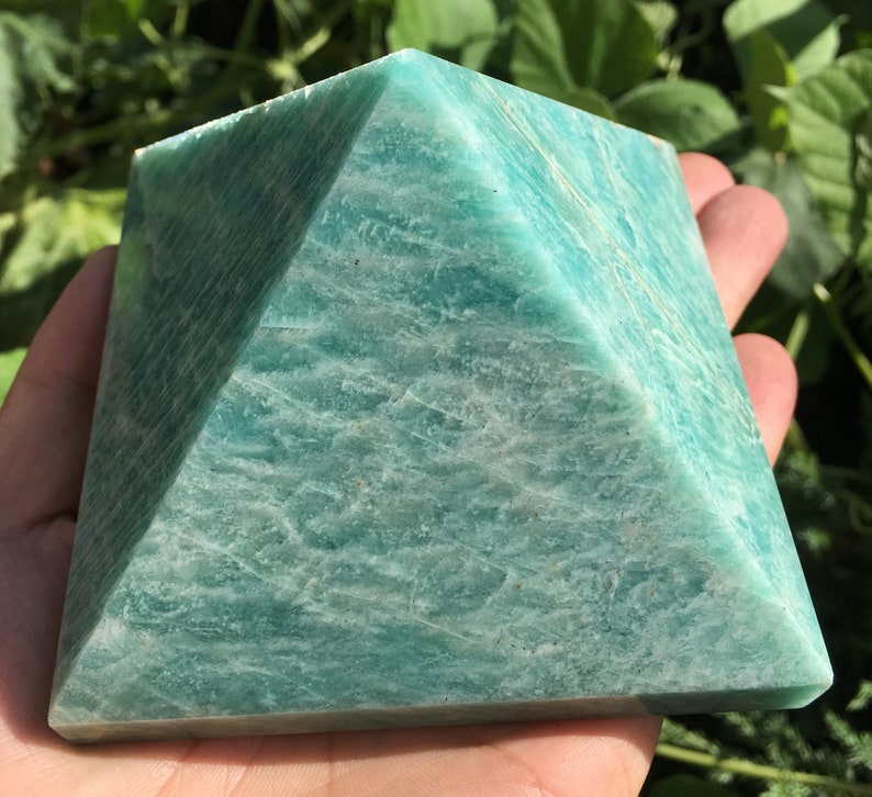Natural Amazon Stone Pyramid Pyramid/quartz Etsy