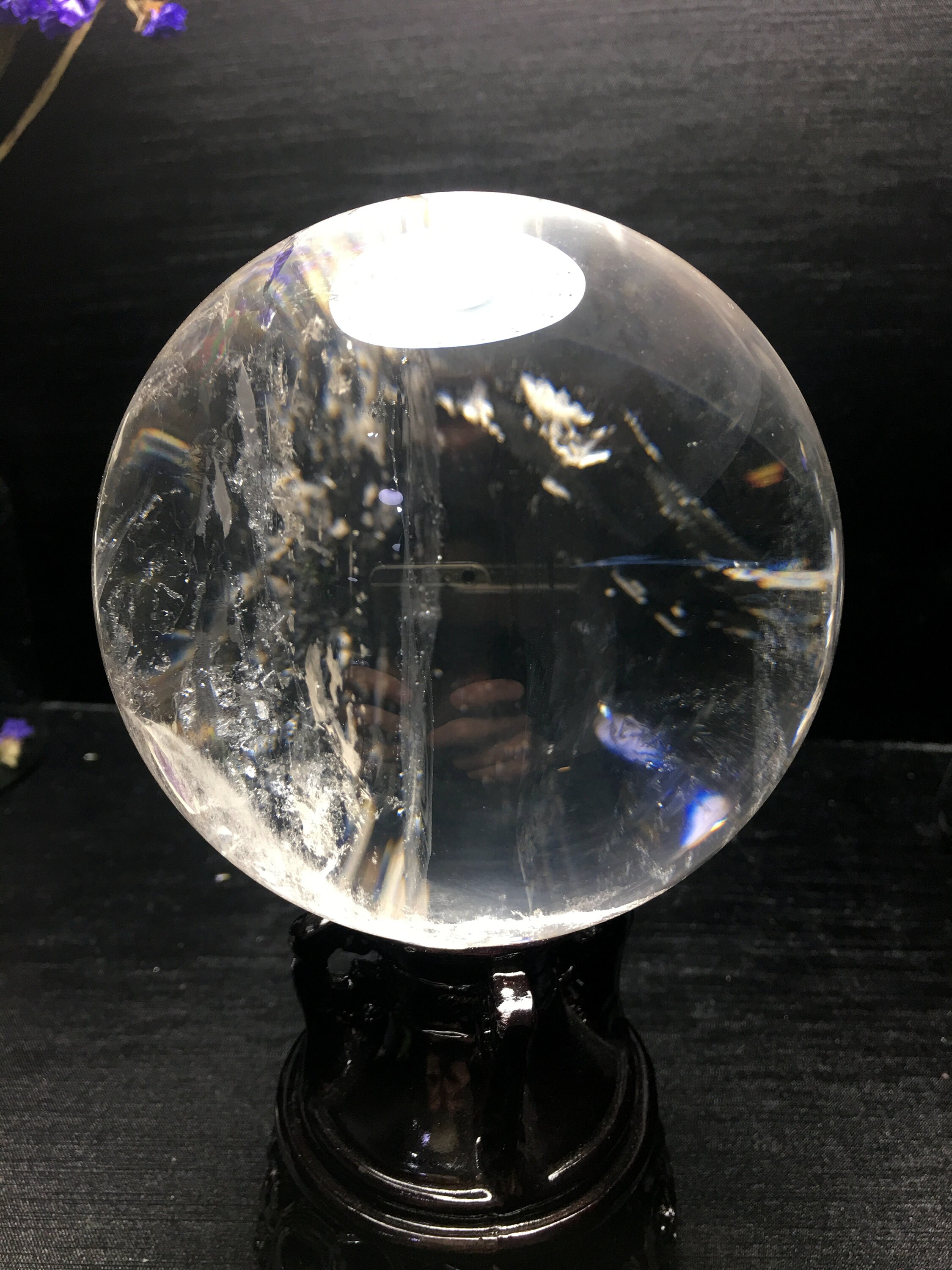 クリアクォーツクリスタル 球体 8cm 希少天然水クリアクリスタルクォーツ球/クリスタルボール/クォーツ球