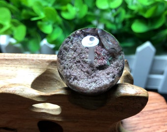 Natural Clear Garden Phantom Sphere / Purple Phantom Quartz Pendant / Scenic Quartz Pendant / Lodalite / Collana di cristallo / Regalo per ragazza
