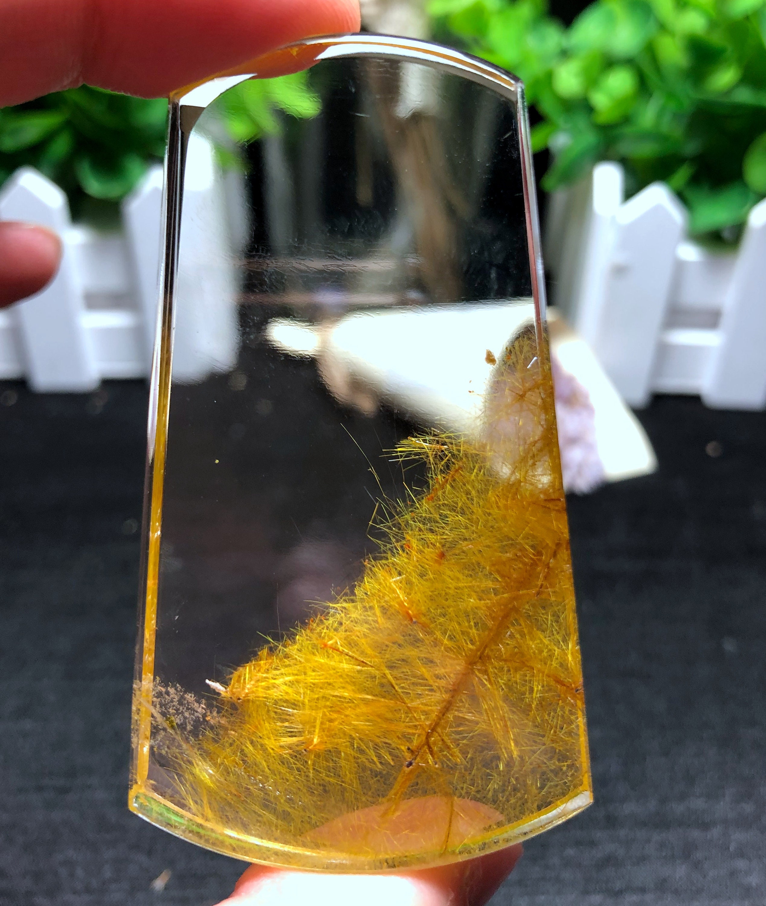 Top Natural Clear Golden Rutilated Quartz Pendant/Rutilated Pendant/Gold Rutile Charm/Crystal Pendant/Special Gift/Healing Crystal