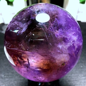 Natural Large Top Clear Amethyst Ball/Crystal sphere/Amethyst Sphere/Amethyst Purple Quartz/Special Gift/Chakra/Feng Shui/Healing crystal