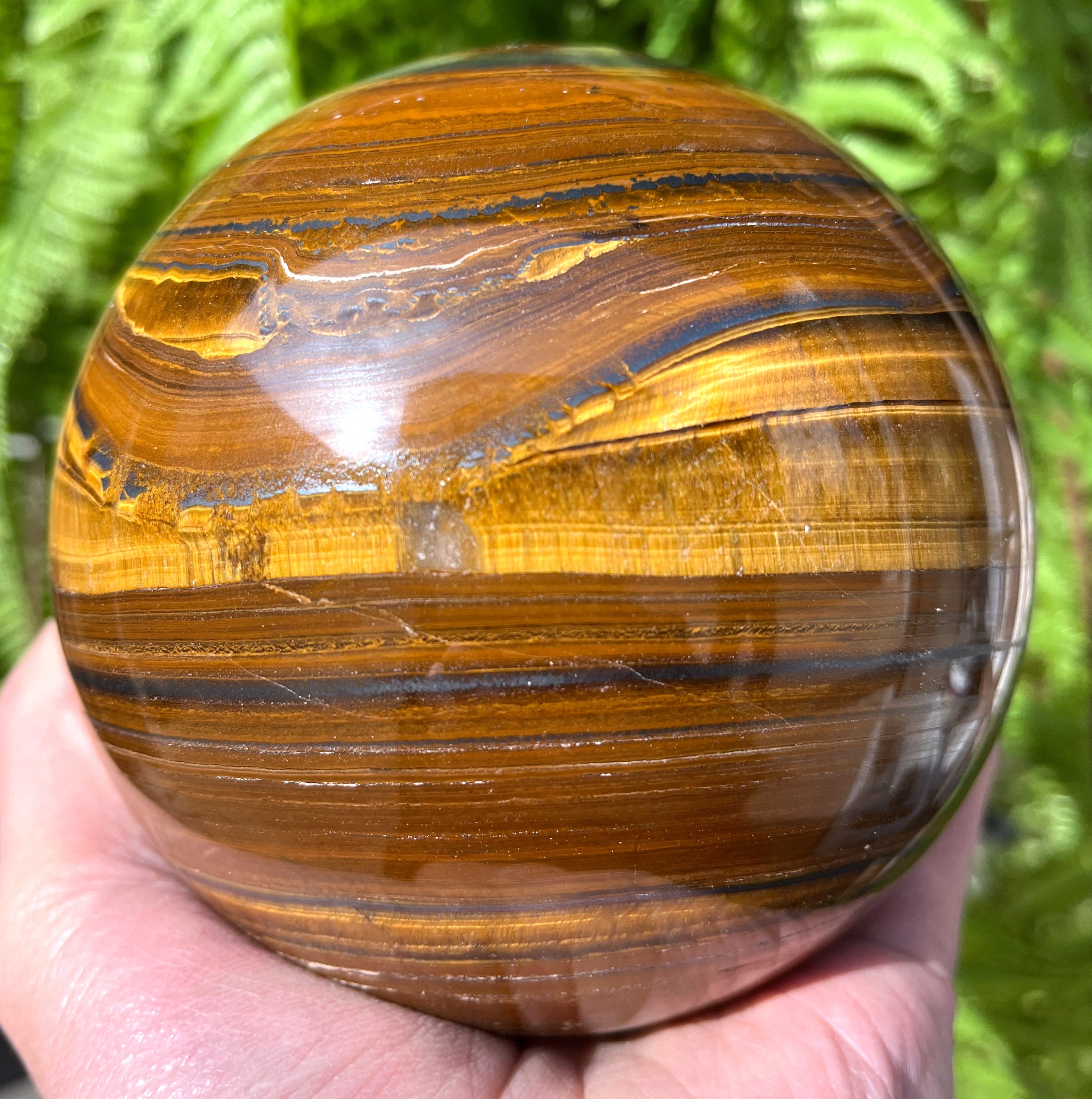 Natural Tiger Eye Crystal Ball, Planet Earth Planet, Healing