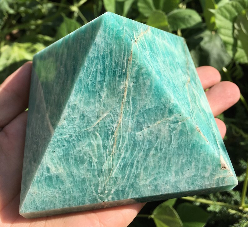 Natural Amazon Stone Pyramid Pyramid/quartz Etsy