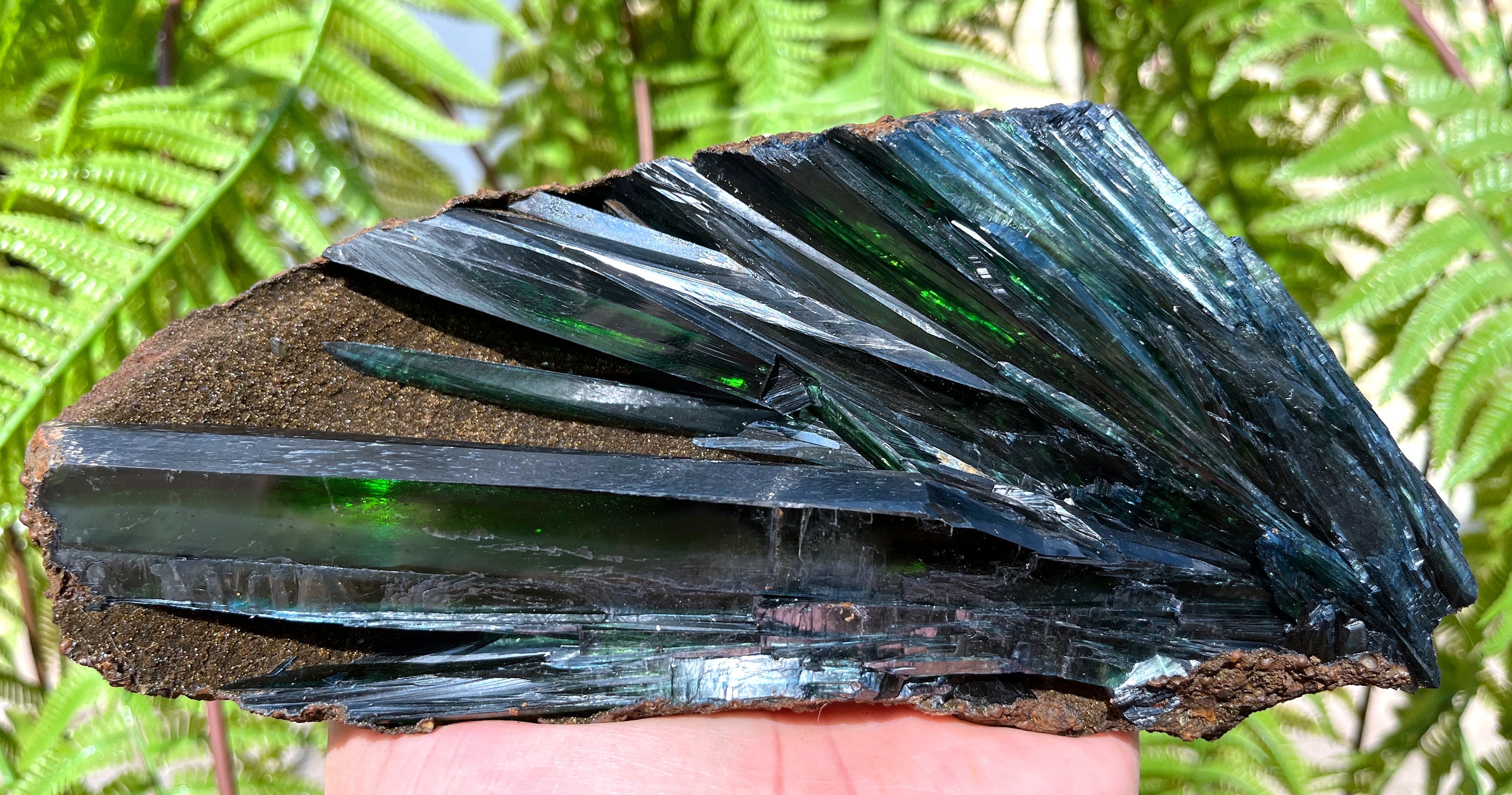 Natural Large Rare Vivianite/Blue Vivianite/Meditation/Special gift/Crystal grid/Natural mineral cluster stone/Rough Kyanite In Matrix