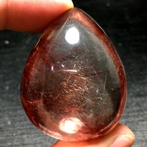 Top Natural Clear red Rutilated Quartz Pendant/Rutilated Quartz Pendant/Gold Rutile Charm/Crystal Pendant/special gift/Healing crystal