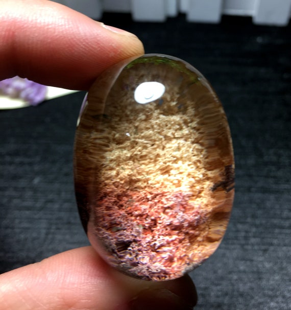 天然石ガーデンマルチカラーファントムクォーツペンダント/ピラミッド