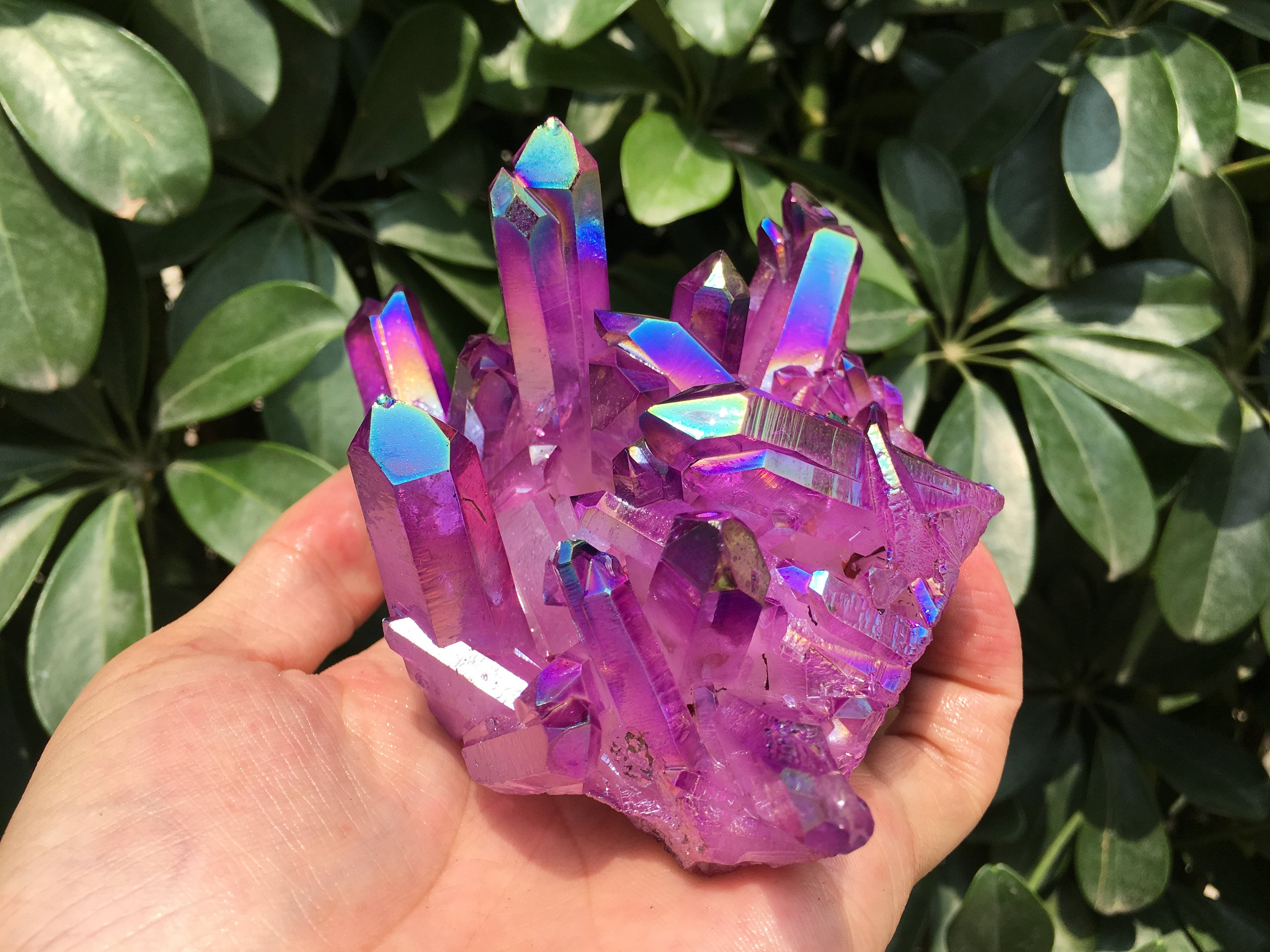 purple angel aura quartz