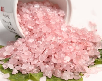 Natural Rose Quartz Stone Crystal Quartz Chunks/Chip Stone/Tiny Clear Quartz Stones/Meditation Stone/Healing Stone/Chakra/Degaussing stone