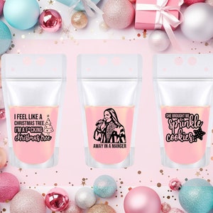 Real Housewives Christmas Drink Pouches - Holiday Party Bachelorette Birthday - Bravo Secret Santa Gift White Elephant Gift Bravo Lover