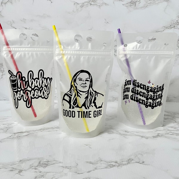 Real Housewives Bachelorette Party Drink Pouches - Bachelorette - Birthday - Bride - Custom - Salt Lake City - Bravo RHOSLC