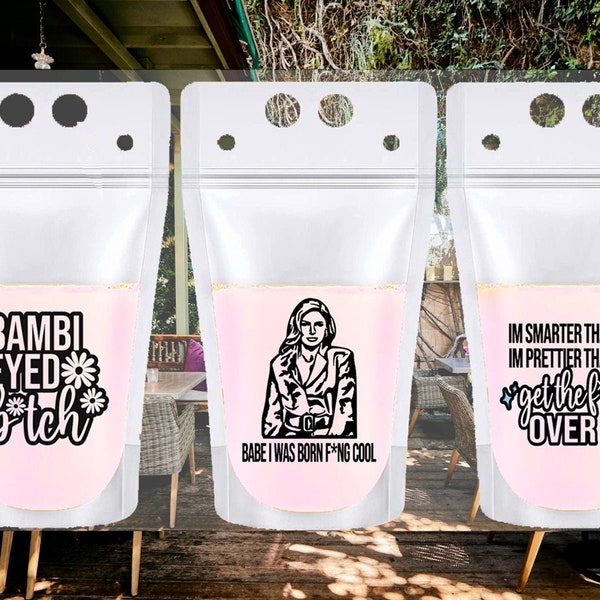 Bravo Boss Babes Vanderpump Rules Drink Pouches - Team Ariana Bachelorette Party - Bride Birthday - Custom Last Minute Gift