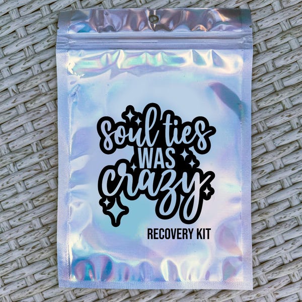 Love Island Bachelorette Party Hangover Kit: Holographic Favor Pouch