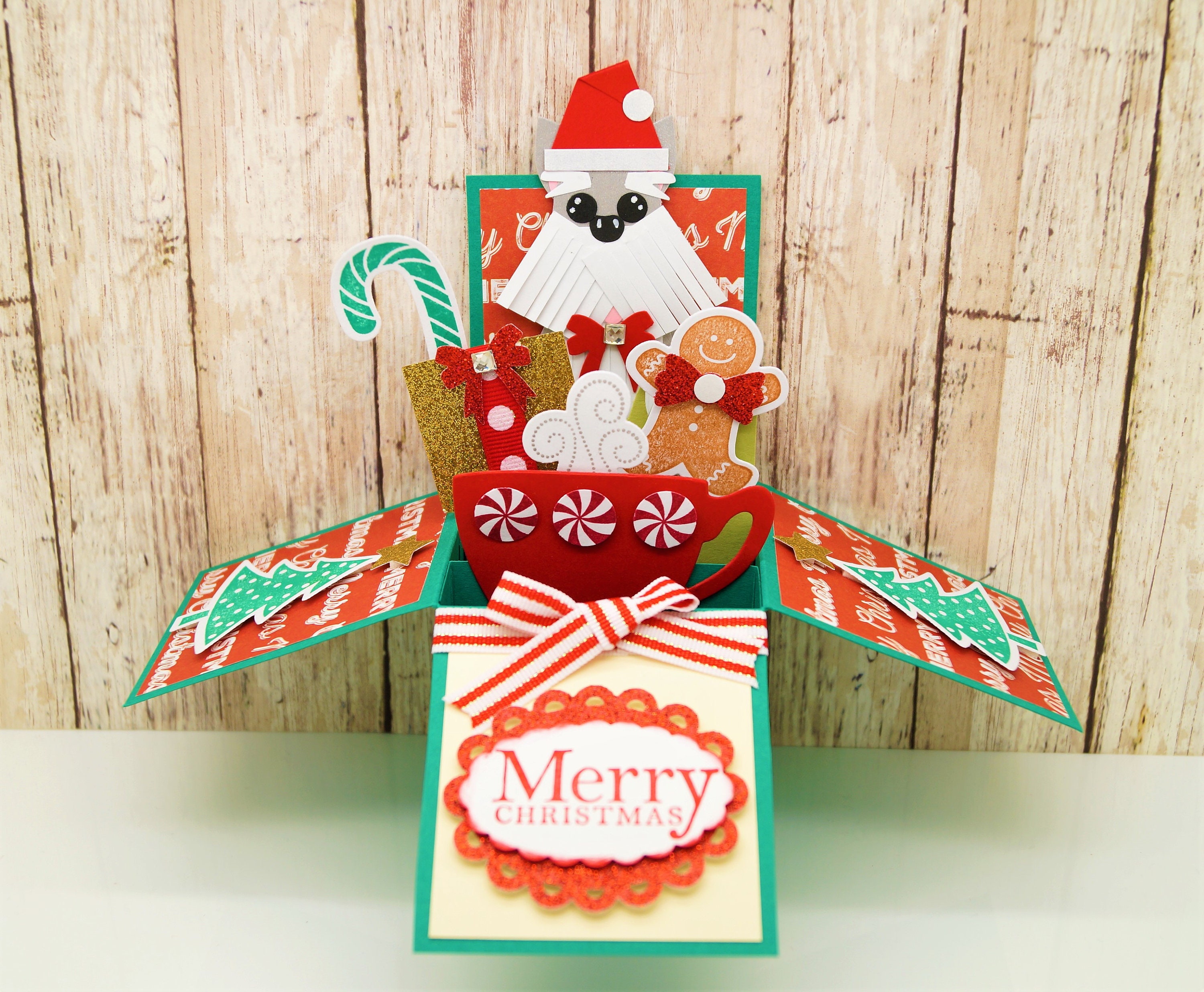 3D handmade pop up card Christmas pop up card handmade | Etsy