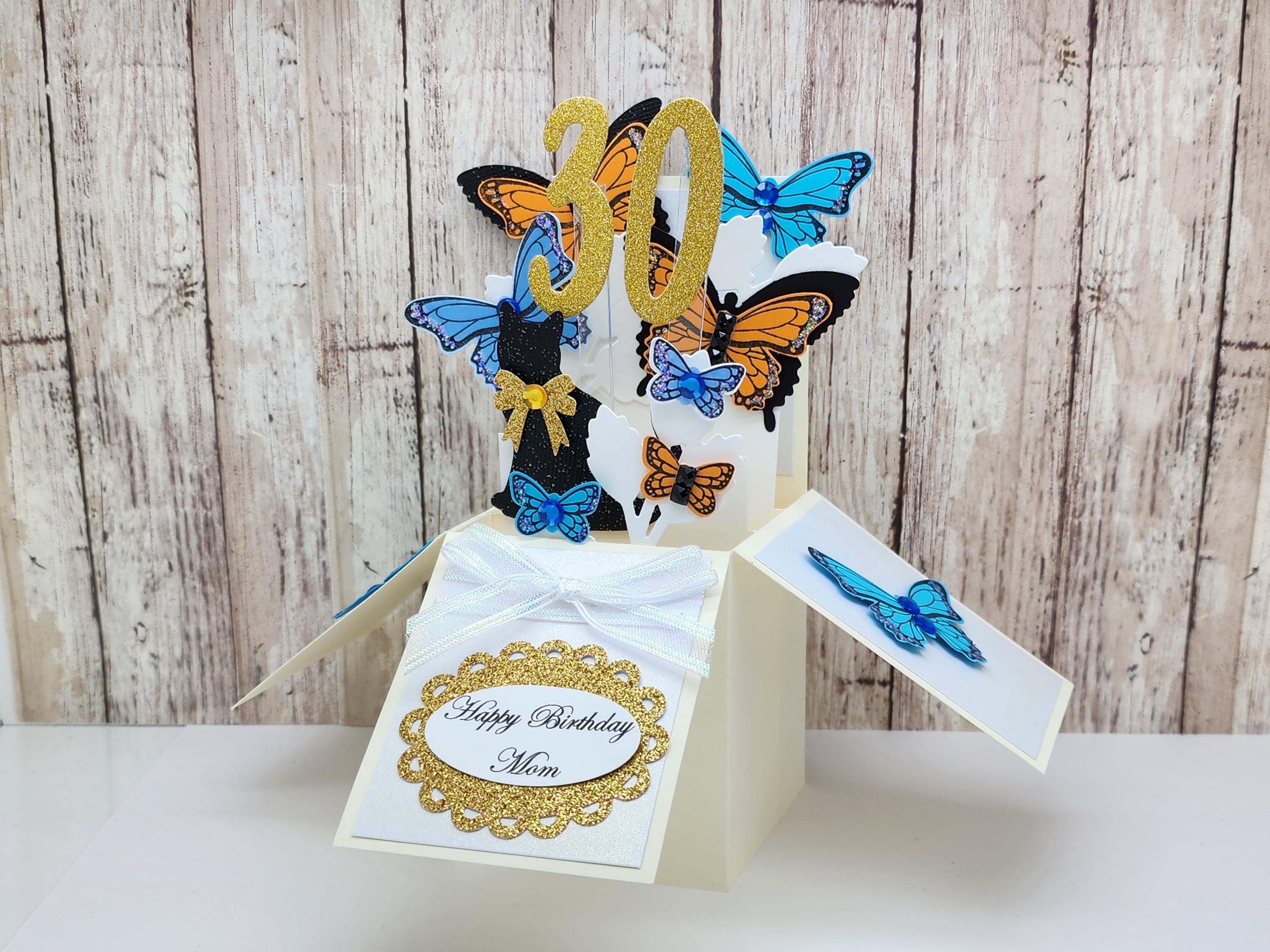Butterfly Pop up Birthday Card: Elegant Handmade 3D Design - Etsy