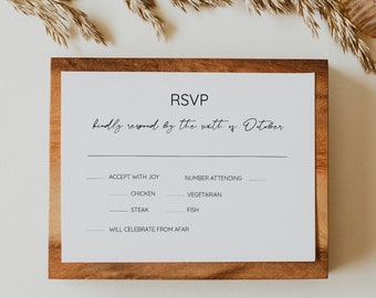 Modern RSVP Card Template - MOD01