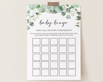 Succulent Baby Shower Bingo Game - 007