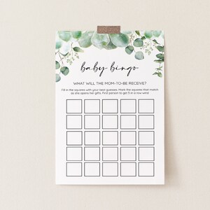 Succulent Baby Shower Bingo Game - 007