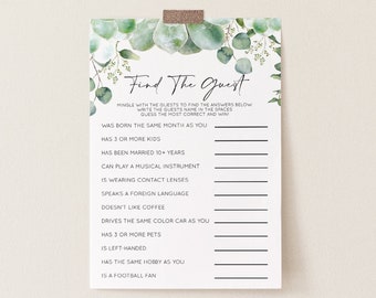 Succulent Find The Guest Bridal Shower Game - 007