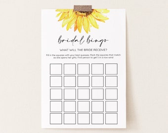 Sunflower Bridal Shower Bingo - 009