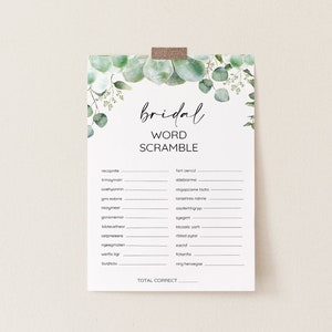 Succulent Bridal Word Scramble - 007