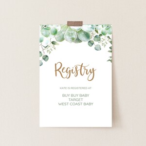 Succulent Baby Shower Registry Card - 007